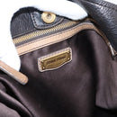 Miu Miu Shoulder Bag Leather Black Gold Tone Auth 167742M-22