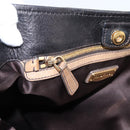 Miu Miu Shoulder Bag Leather Black Gold Tone Auth 167742M-25