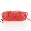 Miu Miu Hand Bag Leather 2way Orange Gold Auth 167744M-6