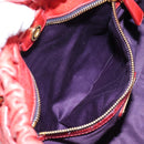 Miu Miu Hand Bag Leather 2way Orange Gold Auth 167744M-29