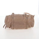 Miu Miu Hand Bag Leather 2way Beige Silver Auth 167745M-5