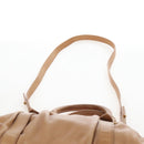Miu Miu Hand Bag Leather 2way Beige Gold Auth 167746M-19