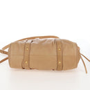 Miu Miu Hand Bag Leather 2way Beige Gold Auth 167746M-6