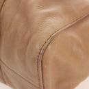 Miu Miu Hand Bag Leather 2way Beige Gold Auth 167746M-24