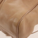 Miu Miu Hand Bag Leather 2way Beige Gold Auth 167746M-26