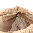 Miu Miu Hand Bag Leather 2way Beige Gold Auth 167746M-29