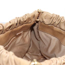 Miu Miu Hand Bag Leather 2way Beige Gold Auth 167746M-30