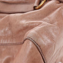 Miu Miu Hand Bag Leather 2way Pink Gold Auth 167747M-20