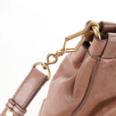 Miu Miu Hand Bag Leather 2way Pink Gold Auth 167747M-23