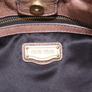 Miu Miu Hand Bag Leather 2way Pink Gold Auth 167747M-24