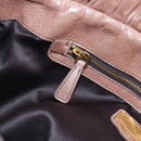Miu Miu Hand Bag Leather 2way Pink Gold Auth 167747M-27