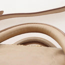 Miu Miu Hand Bag Leather 2way Beige Gold Auth 167748M-14