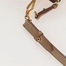 Miu Miu Hand Bag Leather 2way Beige Gold Auth 167748M-16