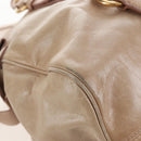 Miu Miu Hand Bag Leather 2way Beige Gold Auth 167748M-20