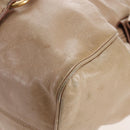 Miu Miu Hand Bag Leather 2way Beige Gold Auth 167748M-21