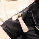 Miu Miu Hand Bag Leather 2way Beige Gold Auth 167748M-30