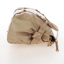 Miu Miu Hand Bag Leather 2way Beige Gold Auth 167748M-5