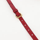 Miu Miu Tote Bag Leather 2way Red Gold Auth 167749M-16