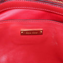 Miu Miu Tote Bag Leather 2way Red Gold Auth 167749M-22