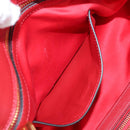 Miu Miu Tote Bag Leather 2way Red Gold Auth 167749M-25