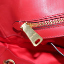 Miu Miu Tote Bag Leather 2way Red Gold Auth 167749M-26