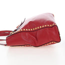 Miu Miu Tote Bag Leather 2way Red Gold Auth 167749M-3