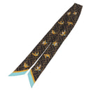 FENDI FENDI x FRGMT x POKÉMON Dragonite Scarf Silk Brown Auth 167750M-1