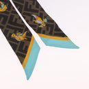 FENDI FENDI x FRGMT x POKÉMON Dragonite Scarf Silk Brown Auth 167750M-3