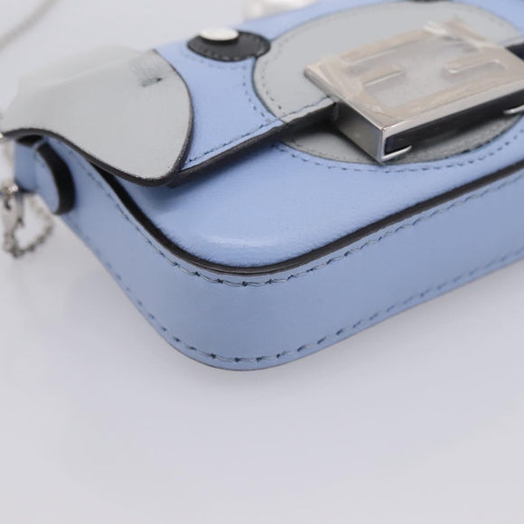 FENDI x FRGMT x POKEMON Nanobucket Chain Mini Dragon Leather Blue Auth 167751SM