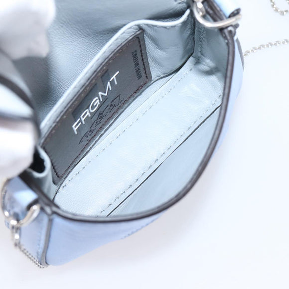FENDI x FRGMT x POKEMON Nanobucket Chain Mini Dragon Leather Blue Auth 167751SM
