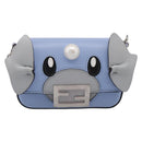 FENDI x FRGMT x POKEMON Nanobucket Chain Mini Dragon Leather Blue Auth 167751SM-13