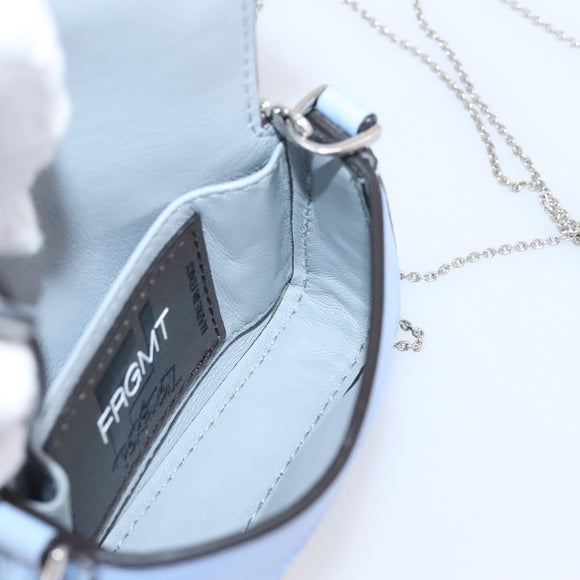 FENDI x FRGMT x POKEMON Nanobucket Chain Mini Dragon Leather Blue Auth 167751SM