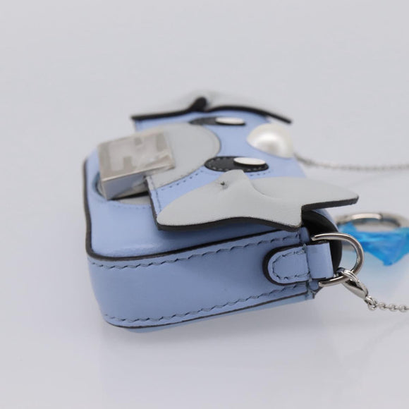 FENDI x FRGMT x POKEMON Nanobucket Chain Mini Dragon Leather Blue Auth 167751SM
