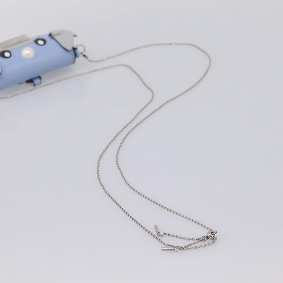 FENDI x FRGMT x POKEMON Nanobucket Chain Mini Dragon Leather Blue Auth 167751SM