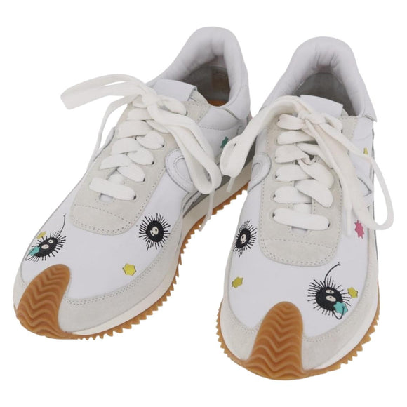 LOEWE �~ Studio Ghibli Suswatari Sneakers Leather White Auth 167752SM