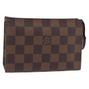 LOUIS VUITTON Damier Ebene Poche Toilette 15 Pouch N47548 LV Auth 167755M-1