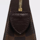 LOUIS VUITTON Damier Ebene Poche Toilette 15 Pouch N47548 LV Auth 167755M-8