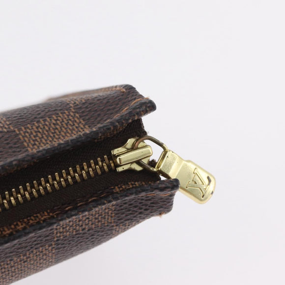 LOUIS VUITTON Damier Ebene Poche Toilette 15 Pouch N47548 LV Auth 167755M