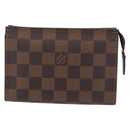 LOUIS VUITTON Damier Ebene Poche Toilette 15 Pouch N47548 LV Auth 167755M-13