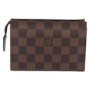 LOUIS VUITTON Damier Ebene Poche Toilette 15 Pouch N47548 LV Auth 167755M-2