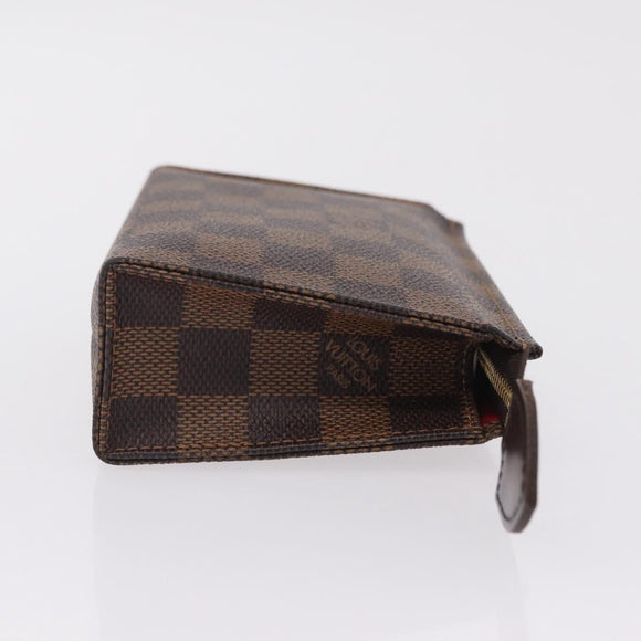 LOUIS VUITTON Damier Ebene Poche Toilette 15 Pouch N47548 LV Auth 167755M