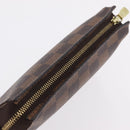 LOUIS VUITTON Damier Ebene Poche Toilette 15 Pouch N47548 LV Auth 167755M-5