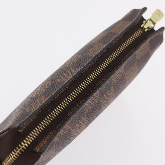 LOUIS VUITTON Damier Ebene Poche Toilette 15 Pouch N47548 LV Auth 167755M