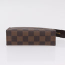 LOUIS VUITTON Damier Ebene Poche Toilette 15 Pouch N47548 LV Auth 167755M-6
