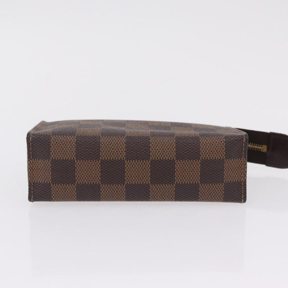 LOUIS VUITTON Damier Ebene Poche Toilette 15 Pouch N47548 LV Auth 167755M