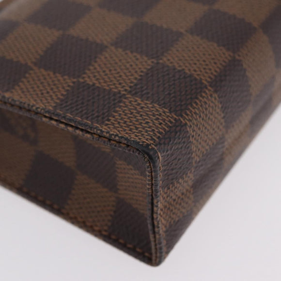 LOUIS VUITTON Damier Ebene Poche Toilette 15 Pouch N47548 LV Auth 167755M