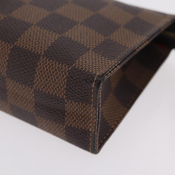 LOUIS VUITTON Damier Ebene Poche Toilette 15 Pouch N47548 LV Auth 167755M