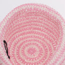 CHANEL Hat Straw M Pink CC Auth 167758M-12