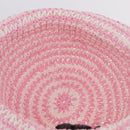 CHANEL Hat Straw M Pink CC Auth 167758M-14
