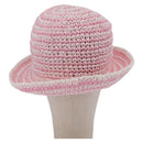 CHANEL Hat Straw M Pink CC Auth 167758M-3